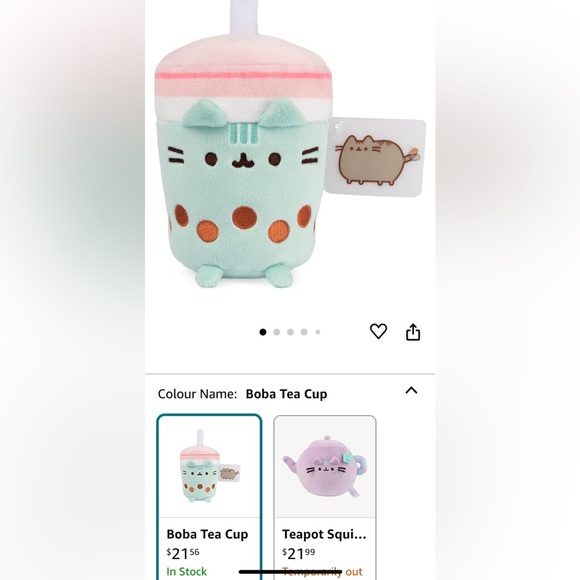 Pusheen Boba Tea Cup Plush Cat Stuffed Animal for - Picture 5 of 5